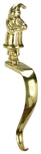 Budget 🧨 Jefferson Brass Company Jolly Santa 🎁 Christmas Stocking Hanger, Polished 🎁