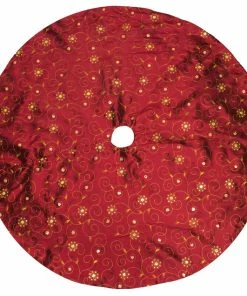 New 🥰 Fennco Styles Embroidered And Sequined Holiday 🎁 Christmas Tree 👗 Skirt 🤩