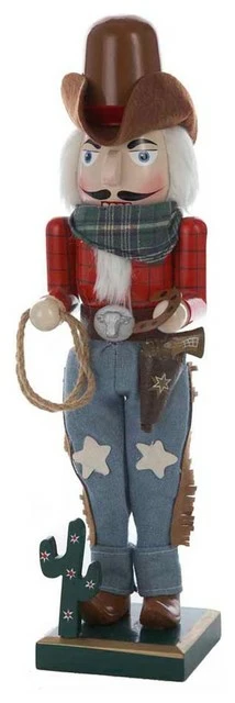 Promo ✔️ Kurt S. Adler, Inc. 15" Wooden Cowboy Nutcracker ❤️