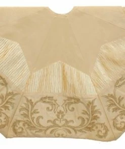 Buy ✔️ Kurt S. Adler, Inc. Kurt Adler 50" Gold And Ivory Sequin Tree 👗 Skirt 🌟