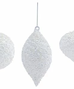 New 🛒 Melrose International LLC Ornament (Set Of 12) 4.5"H, 4.5"H, 6.5"H Glass 🤩