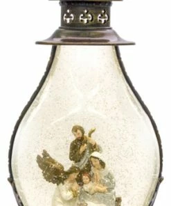 Deals 😀 Melrose International LLC Snow Globe Lantern With Holy Family 15.5"H Plastic 🔥