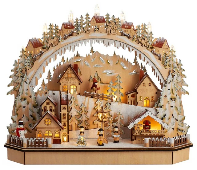 Cheap 😍 Kurt S. Adler, Inc. Kurt Adler 15" Battery-Operated LED Village Tablepiece 🔥