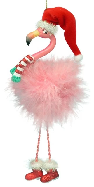 Coupon ๐ Kurt S. Adler, Inc. Kurt Adler Pink Flamingo In Santa Hat And Pink Boa Feathers Holiday Ornament โญ