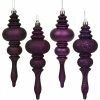 Best Pirce 🎉 Vickerman Company Vickerman 7" Finial 4 Finish Assorted, Set Of 8, Plum 🧨