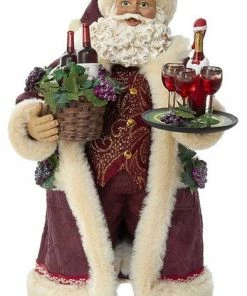 Deals 🔔 Kurt S. Adler, Inc. 11.5" Fabrich Santa With Wine Basket 💯
