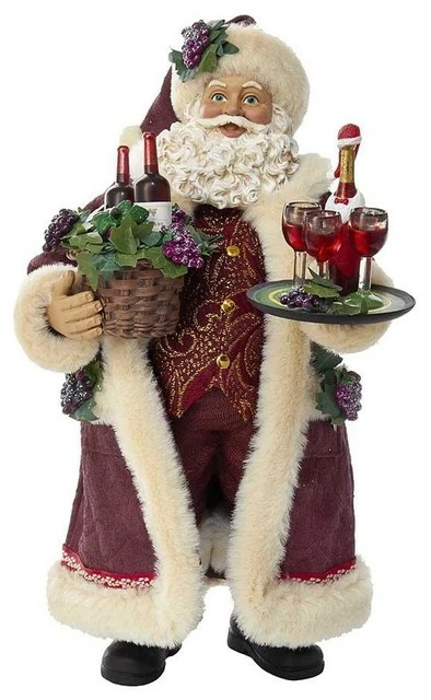 Deals ๐ Kurt S. Adler, Inc. 11.5" Fabrich Santa With Wine Basket ๐ฏ