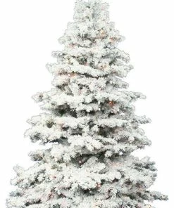 Coupon 🔔 Vickerman Company Vickerman Flocked Alaskan 🎁 Christmas Tree, 127 Tips 100 Multi LED, 36" 🔥