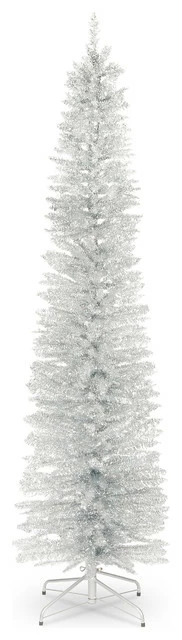 Budget 🧨 National Tree Company 7' Decorative Tinsel Tree, Silver 🎁