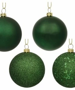 Top 10 ⌛ Vickerman Company Vickerman 2.75" 4-Finish Assorted Plastic Ornaments, Set Of 20, Emerald 🥰