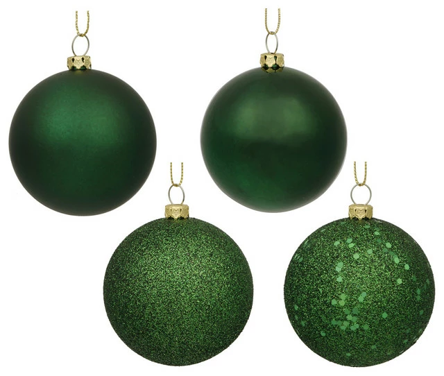 Top 10 ⌛ Vickerman Company Vickerman 2.75" 4-Finish Assorted Plastic Ornaments, Set Of 20, Emerald 🥰