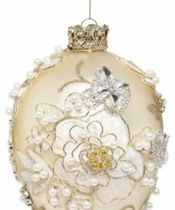 Best Sale 🌟 Mark Roberts 2021 Kings Jewel Egg Ornament, Ivory 7" 👍