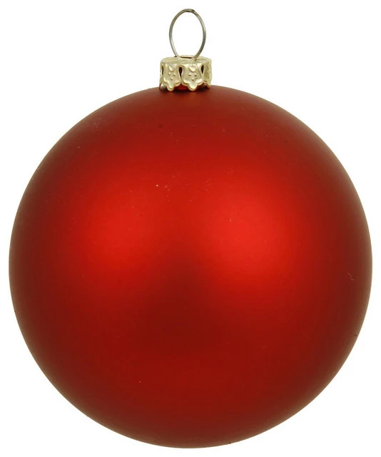 Cheapest 🌟 Vickerman Company 4" Matte Ball UV Drilled, Set Of 6, Red 💯