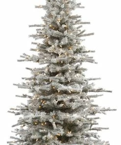Best deal ✔️ Vickerman Company Vickerman Flocked Slim Sierra Tree, 6.5', Clear Lights 😀