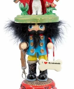 New ⌛ Kurt S. Adler, Inc. 14" Hollywood Labradoodle 🦮 Dog House Hat Nutcracker 😉
