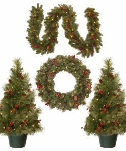 Hot Sale 🌟 National Tree Company National Tree 🎅 Christmas Promotional Assortment With Battery Operated LED Lights 🔥