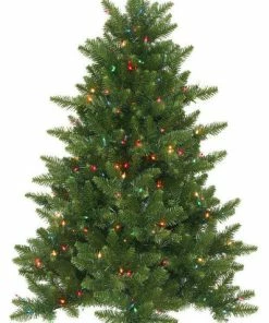 Promo 👍 Vickerman Company Vickerman Camdon Fir Tree, 4.5'x37", Multicolor Lights 🔔