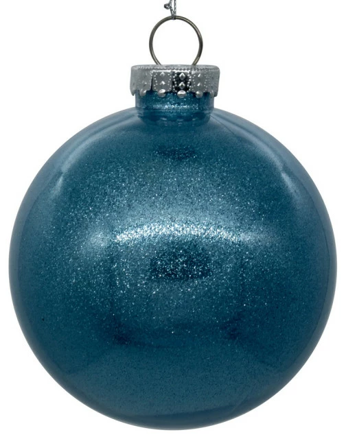 Discount 💯 Vickerman Company Clear Ornament With Glitter Interior , Baby Blue, 6" 😀