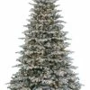 Flash Sale ✨ Gerson Company Flocked Natural Cut Vermont Spruce With 900 Clear Lights, 7.5 Foot 😀