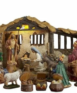 Cheapest 🧨 Queens Of 🎁 Christmas 21 Piece Nativity Set 🎉